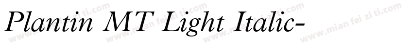 Plantin MT Light Italic字体转换